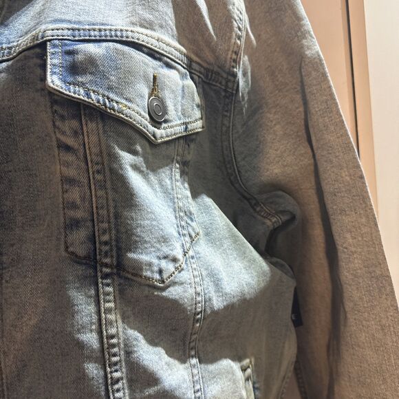 George Men's Jean Denim Jacket Light Wash Blue 2XL (50-52) New With Tags - Picture 4 of 14